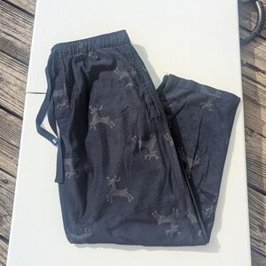 Izod Men's Silky Soft, Navy Blue, Reindeer Print, PJ Pants